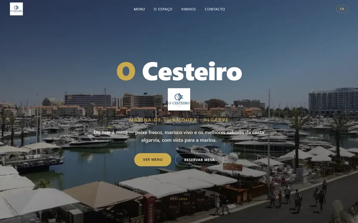 O Cesteiro — pré-visualização do site criado pela Solve & Promote