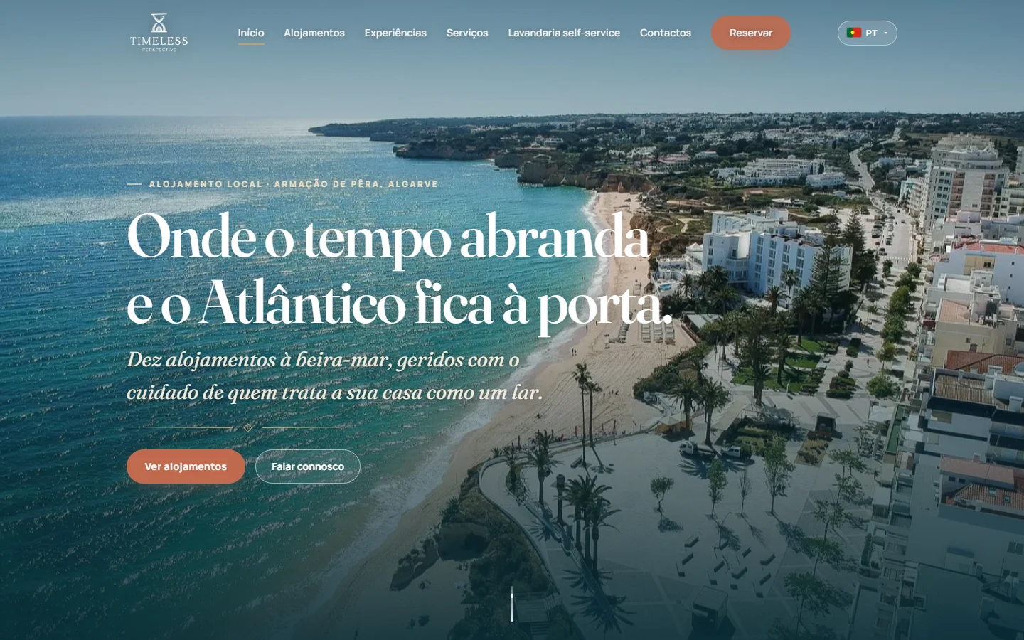 Timeless Perspective — pré-visualização do site